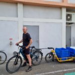 Collecte des biodéchets en vélo